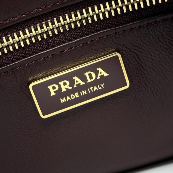 PRADA Aimee Cow Leather Handbag, Shoulder Bag Medium Women's Burgundy 1BC229_2CYS_F04XV_V_LVM size L31cm W10cm H18cm 