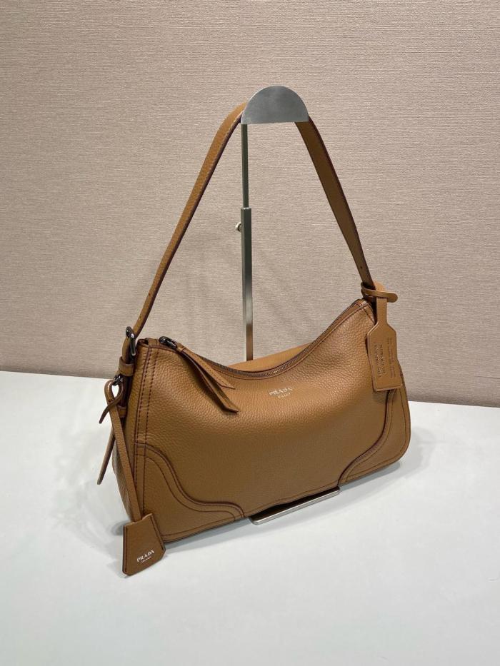PRADA Deerskin Shoulder Bag Large Women's Caramel 1BC280_2HIK_F098L_V_OOO size L36cm W11cm H20cm