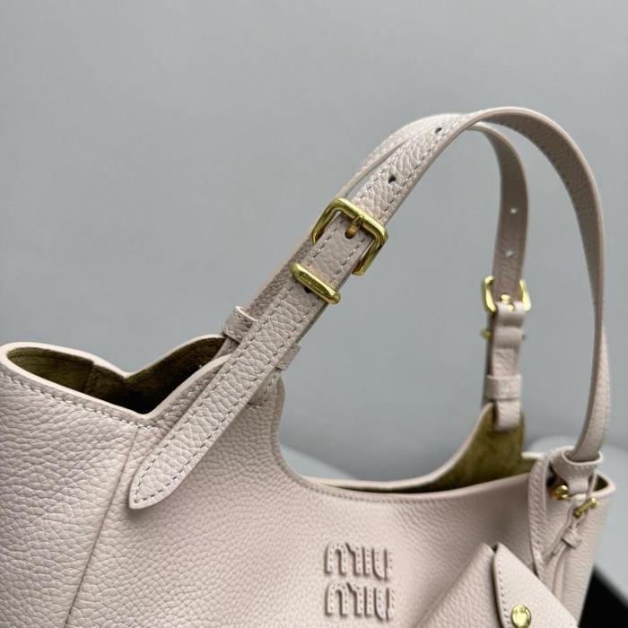 MIU MIU Leather Handbag Regular Women's Beige 5BA304_VOOO_2IFLF_0_5C2 size L25.5m W13cm H20cm