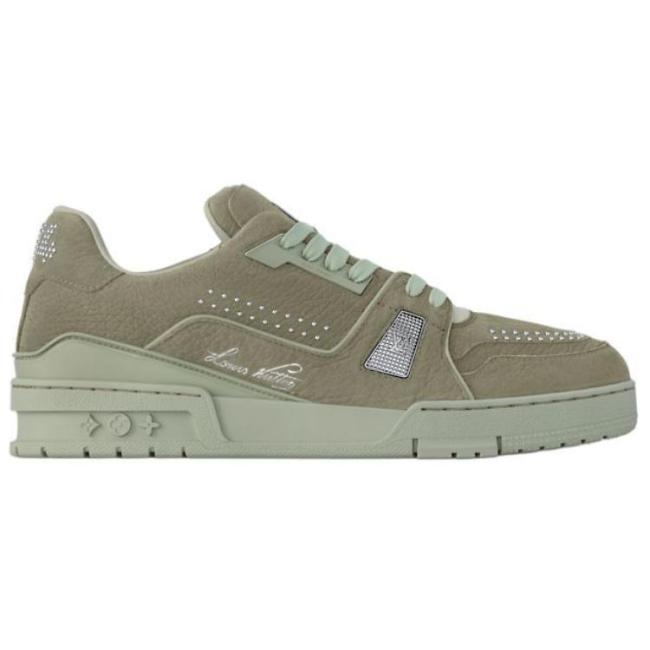 LOUIS VUITTON Trainer 2025 Early Spring Men's Collection Low top Skateboard Shoes Green