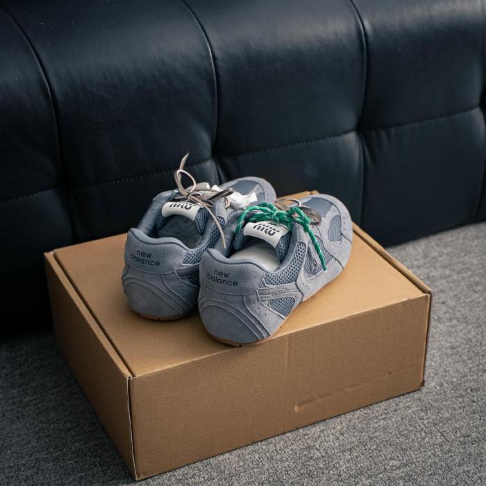 MIU MIU x New Balance NB 530 SL Suede Low top Casual Shoes Women's Light Purple Blue