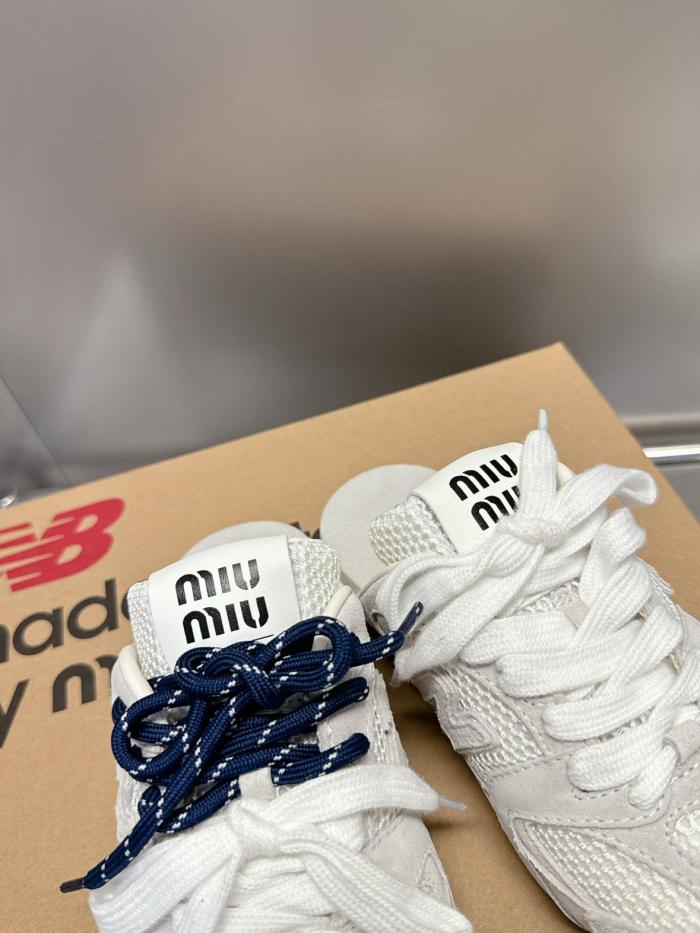 New Balance x MIU MIU Closed Toe Slippers Women's white