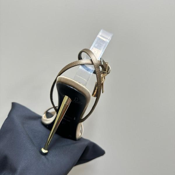 TOM FORD Leather One Strap Sandals 10.5cm Women's Gold