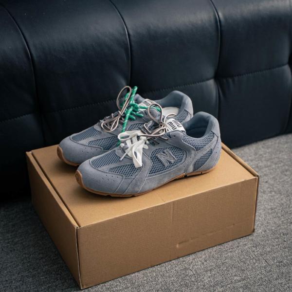 MIU MIU x New Balance NB 530 SL Suede Low top Casual Shoes Women's Light Purple Blue