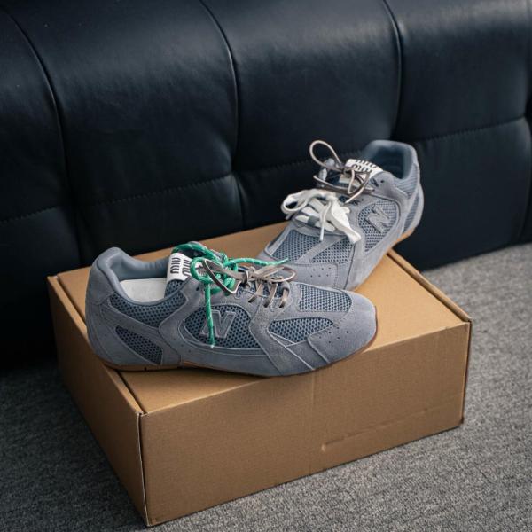 MIU MIU x New Balance NB 530 SL Suede Low top Casual Shoes Women's Light Purple Blue