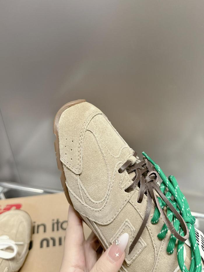 MIU MIU x New Balance Closed Toe Slippers Unisex Brown