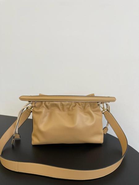 FENDI Baguette Nappa Leather Crossbody Bag, Shoulder Bag Medium Women's Beige 8BR833-AQ0D-F19P8 size L26.5*W8.5*H18cm