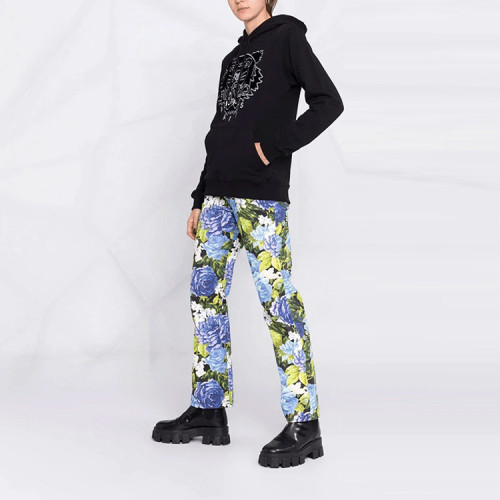 KENZO Sweatshirts Men's Black Hooded Moderate Regular