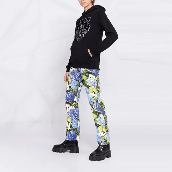 KENZO Sweatshirts Men's Black Hooded Moderate Regular