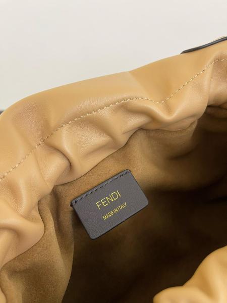 FENDI Baguette Nappa Leather Crossbody Bag, Shoulder Bag Medium Women's Beige 8BR833-AQ0D-F19P8 size L26.5*W8.5*H18cm