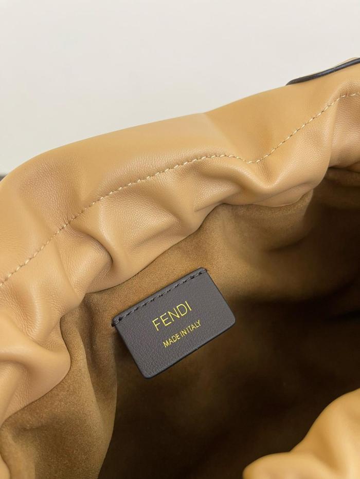 FENDI Baguette Nappa Leather Crossbody Bag, Shoulder Bag Medium Women's Beige 8BR833-AQ0D-F19P8 size L26.5*W8.5*H18cm