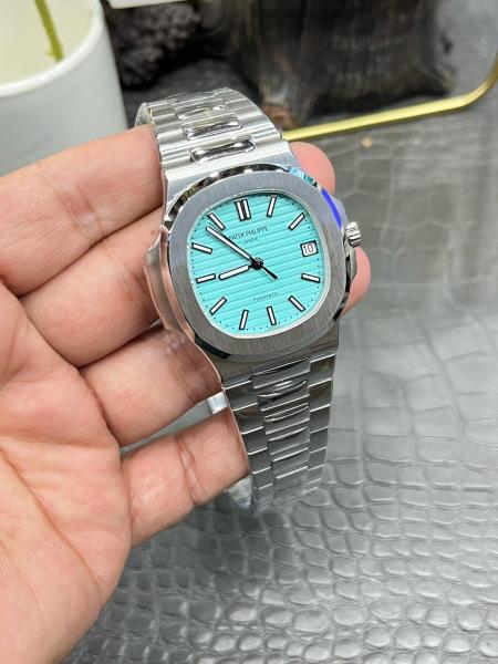 PATEK PHILIPPE NAUTILUS Automatic Mechanical Movement Unisex Watch 40mm Blue Dial