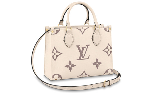 LOUIS VUITTON Onthego Pm Creme/Bois De Rose M45654 size L25*W11.5*H19cm