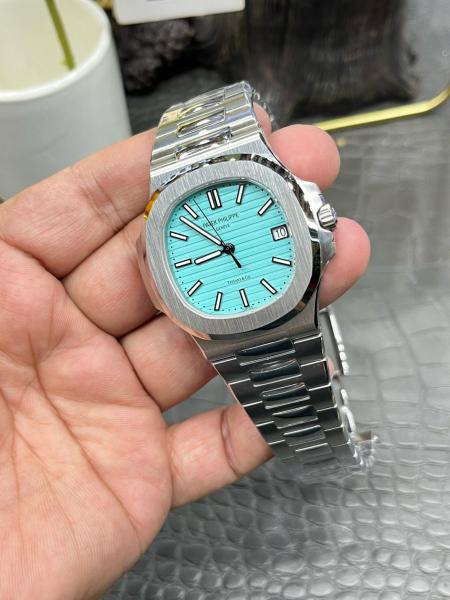 PATEK PHILIPPE NAUTILUS Automatic Mechanical Movement Unisex Watch 40mm Blue Dial