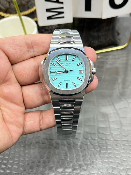 PATEK PHILIPPE NAUTILUS Automatic Mechanical Movement Unisex Watch 40mm Blue Dial
