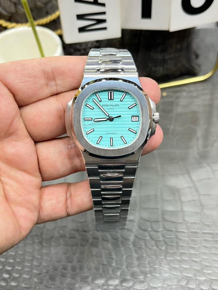 PATEK PHILIPPE NAUTILUS Automatic Mechanical Movement Unisex Watch 40mm Blue Dial