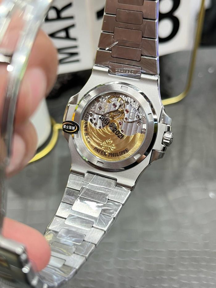 PATEK PHILIPPE NAUTILUS Automatic Mechanical Movement Unisex Watch 40mm Blue Dial