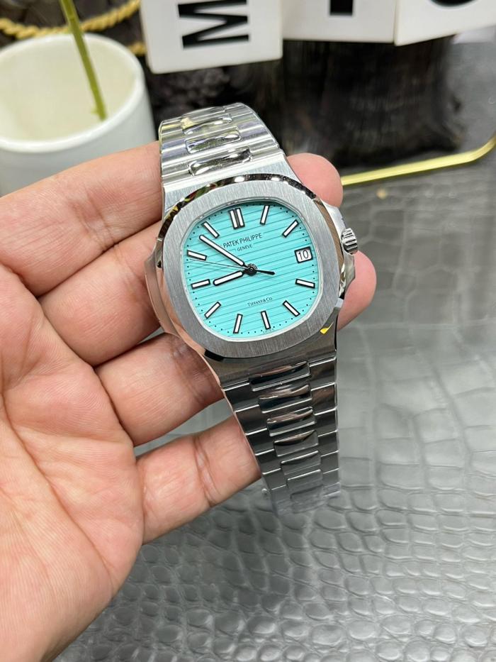 PATEK PHILIPPE NAUTILUS Automatic Mechanical Movement Unisex Watch 40mm Blue Dial