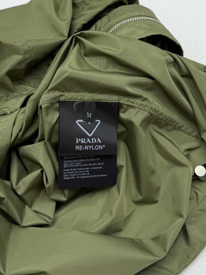 PRADA Short Sleeve Light Re Nylon Shirt Men's Green