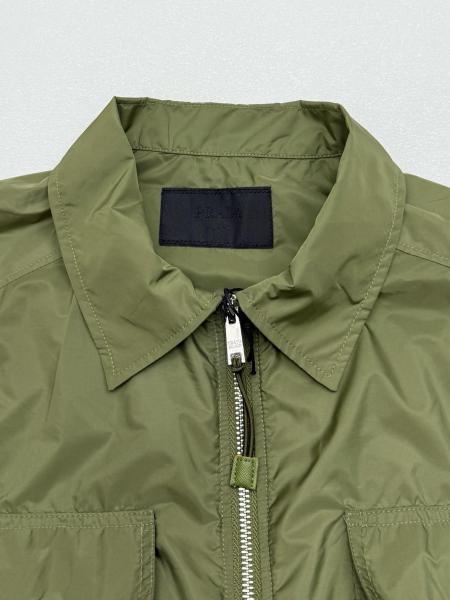 PRADA Short Sleeve Light Re Nylon Shirt Men's Green
