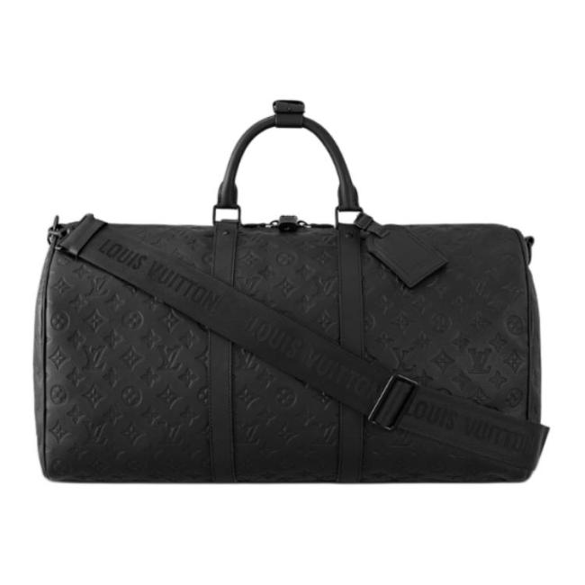 LOUIS VUITTON Keepall Bandouliere 50 Monogram Shadow Black M44810 size L50*W23*H29cm