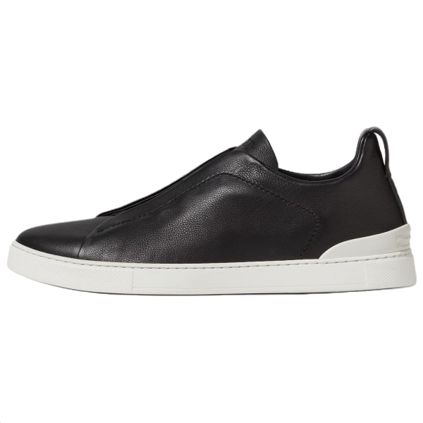 Zegna SECONDSKIN Triple Stitch Leather Sneakers
