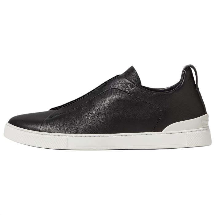 Zegna SECONDSKIN Triple Stitch Leather Sneakers
