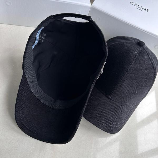 Prada triangle-logo corduroy cap