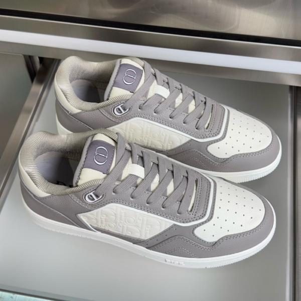 DIOR B27 Uptown Low top Skateboard Shoes Men's Gray & Cream
