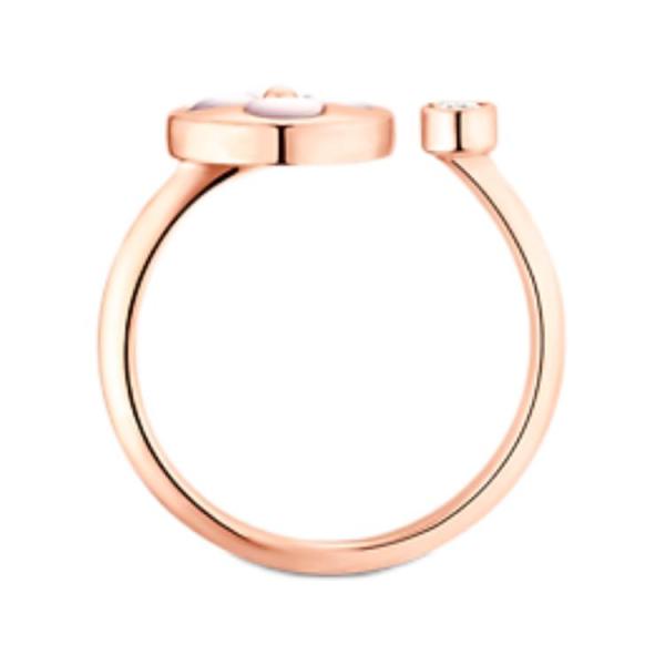 LOUIS VUITTON Color Blossom Mini Sun Ring Pink Gold White Mother Of Pearl And Diamond 