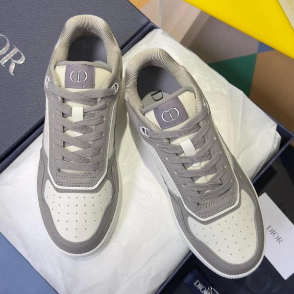 DIOR B27 Uptown Low top Skateboard Shoes Men's Gray & Cream