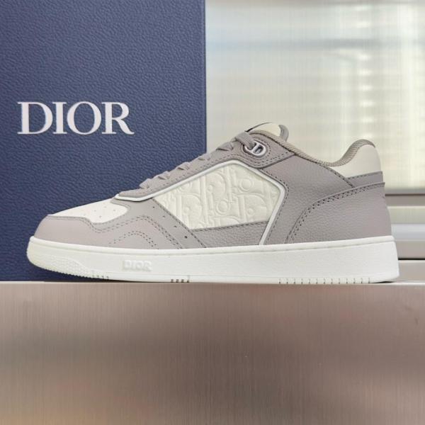 DIOR B27 Uptown Low top Skateboard Shoes Men's Gray & Cream