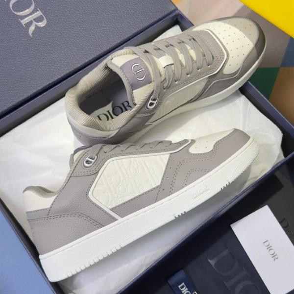 DIOR B27 Uptown Low top Skateboard Shoes Men's Gray & Cream