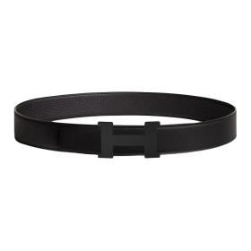 HERMES Constance Calfskin Leather Belts Men's Width 3.8cm