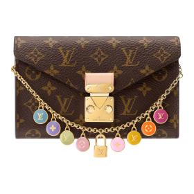 LOUIS VUITTON Monogram Coated Canvas & Metal Fanny Pack Women's Brown M4588Z size L13.5cm H8cm