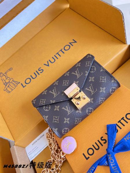 LOUIS VUITTON Monogram Coated Canvas & Metal Fanny Pack Women's Brown M4588Z size L13.5cm H8cm