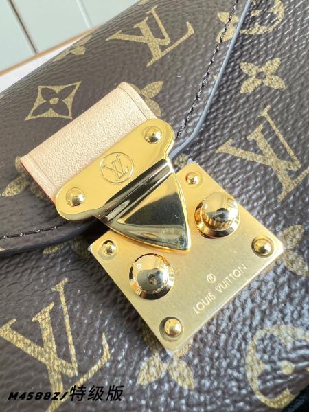 LOUIS VUITTON Monogram Coated Canvas & Metal Fanny Pack Women's Brown M4588Z size L13.5cm H8cm