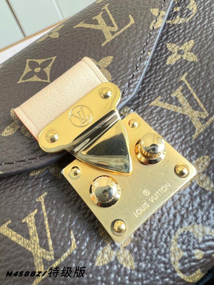 LOUIS VUITTON Monogram Coated Canvas & Metal Fanny Pack Women's Brown M4588Z size L13.5cm H8cm