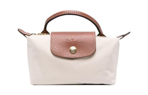 LONGCHAMP Le Pliage Recycled Canvas With Leather Trim Dumpling Bag Handbag Women's Paper Color 34175089555 size 17*6*11cm