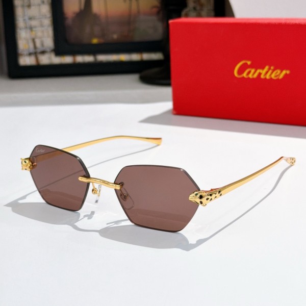 Cartier Geometric Frame Sunglasses