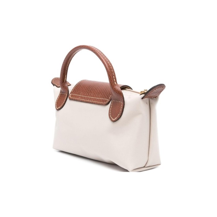 LONGCHAMP Le Pliage Recycled Canvas With Leather Trim Dumpling Bag Handbag Women's Paper Color 34175089555 size 17*6*11cm