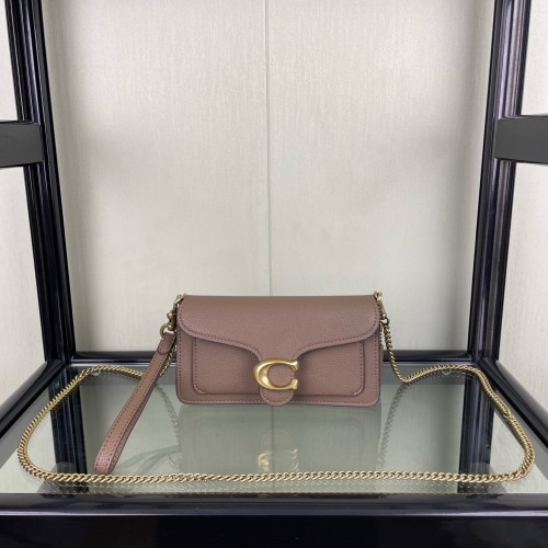 COACH Tabby Leather Handbag, Shoulder Bag, Crossbody Bag Small Women's Brown CM546-B4CBD size 20*7*10.5cm