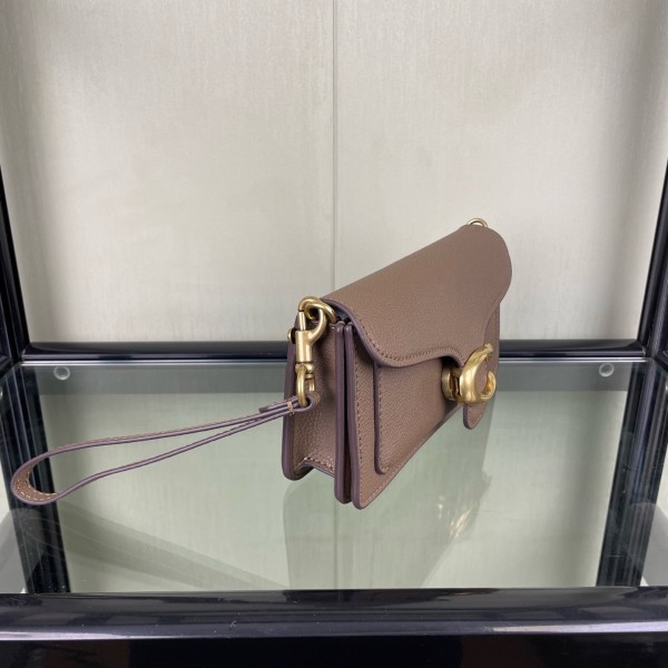 COACH Tabby Leather Handbag, Shoulder Bag, Crossbody Bag Small Women's Brown CM546-B4CBD size 20*7*10.5cm