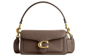 COACH Tabby Leather Handbag, Shoulder Bag, Crossbody Bag Small Women's Brown CM546-B4CBD size 20*7*10.5cm