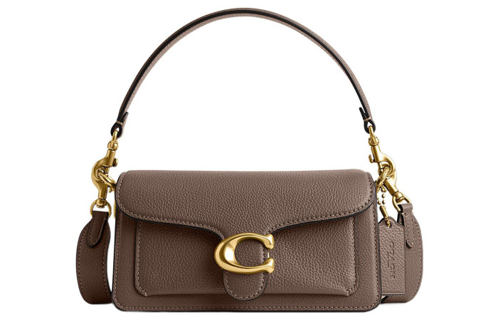 COACH Tabby Leather Handbag, Shoulder Bag, Crossbody Bag Small Women's Brown CM546-B4CBD size 20*7*10.5cm