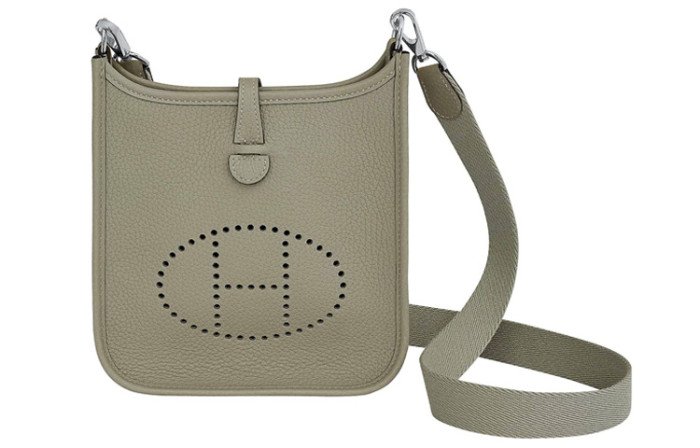 HERMES Evelyne Clemence Bullock Leather Crossbody Bag, Shoulder Bag 16 Women's Q1 Sauge Sage Green H069426CKCX size L16*W5*H18 cm