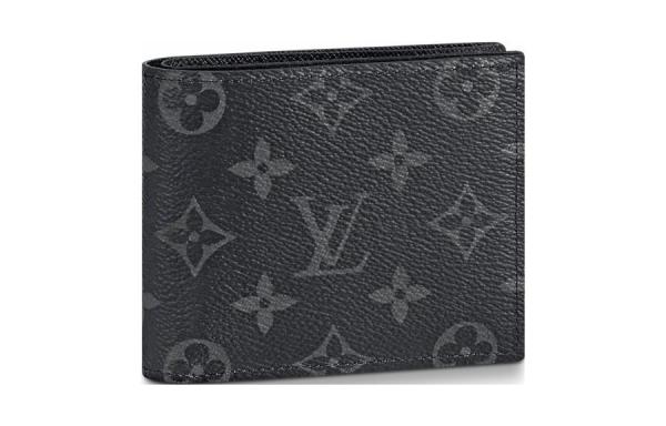 LOUIS VUITTON Marco Canvas With Leather Wallet Men's Black Gray M62545 size L11cm W2.5cm H9cm