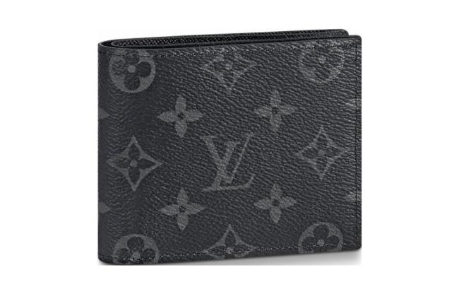 LOUIS VUITTON Marco Canvas With Leather Wallet Men's Black Gray M62545 size L11cm W2.5cm H9cm