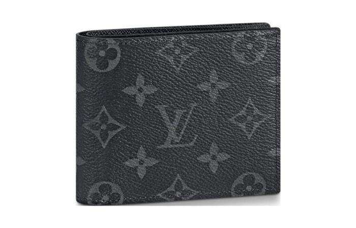 LOUIS VUITTON Marco Canvas With Leather Wallet Men's Black Gray M62545 size L11cm W2.5cm H9cm