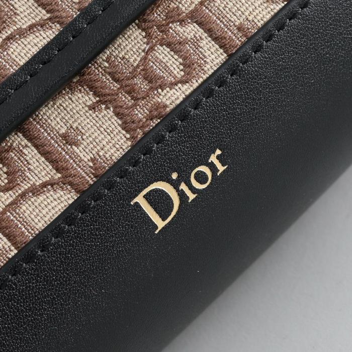 DIOR Cow Leather Messenger Bag, Shoulder Bag, Crossbody Bag Mini Unisex Brown 2DBCA627YUS-H45E size L20cm W7.5cm H16cm